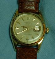 Rolex Datejust 14K ref 6605 - butterfly rotor & roulette date
